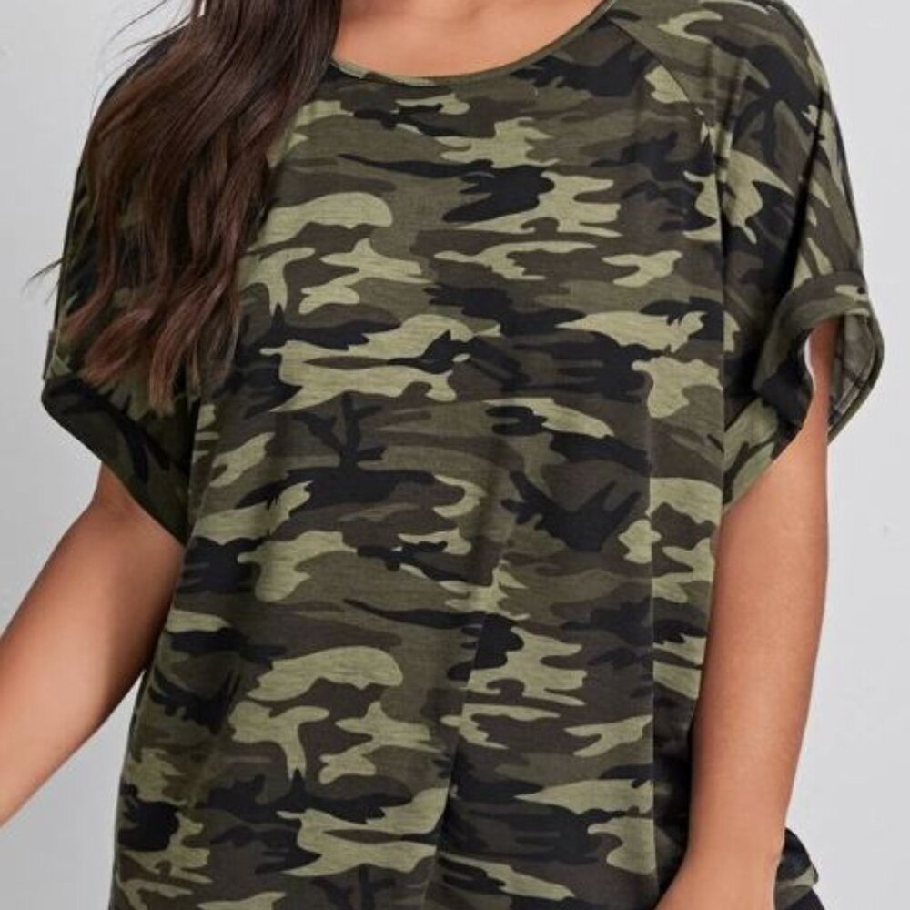 SHEIN Dark Camo Shirt